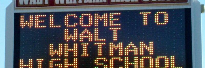 Walt Whitman HS banner