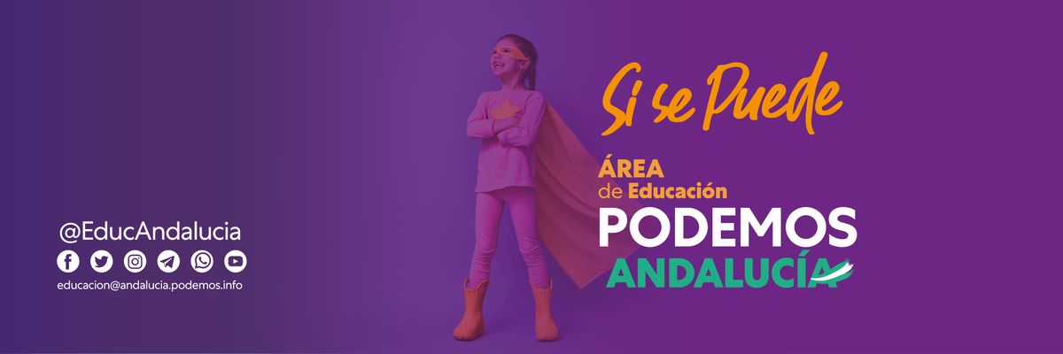 Podemos Educación Andalucía banner