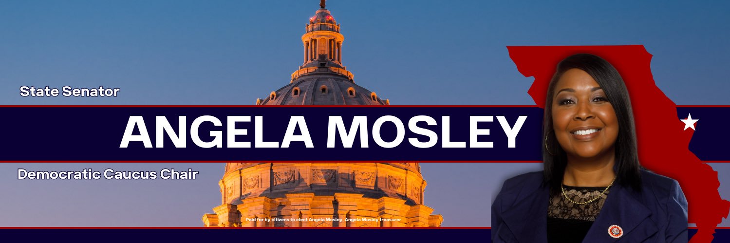 Senator Angela Walton Mosley Democrat Caucus Chair banner