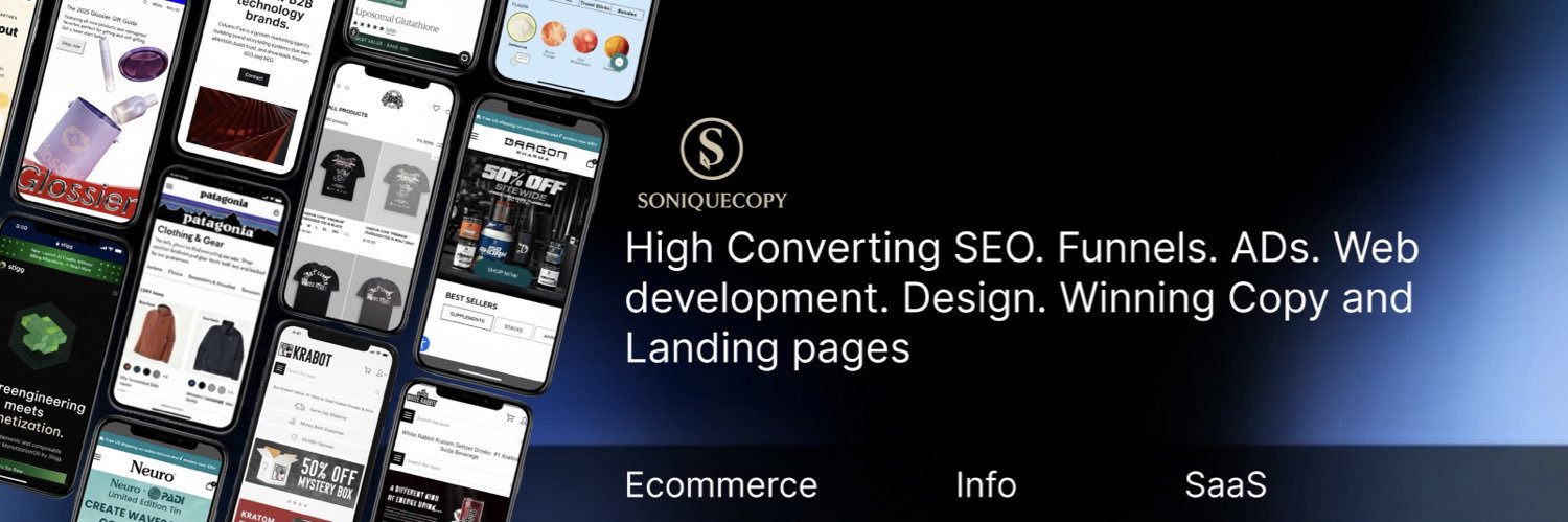 S 🌹 | Ecommerce, Funnels, SEO banner