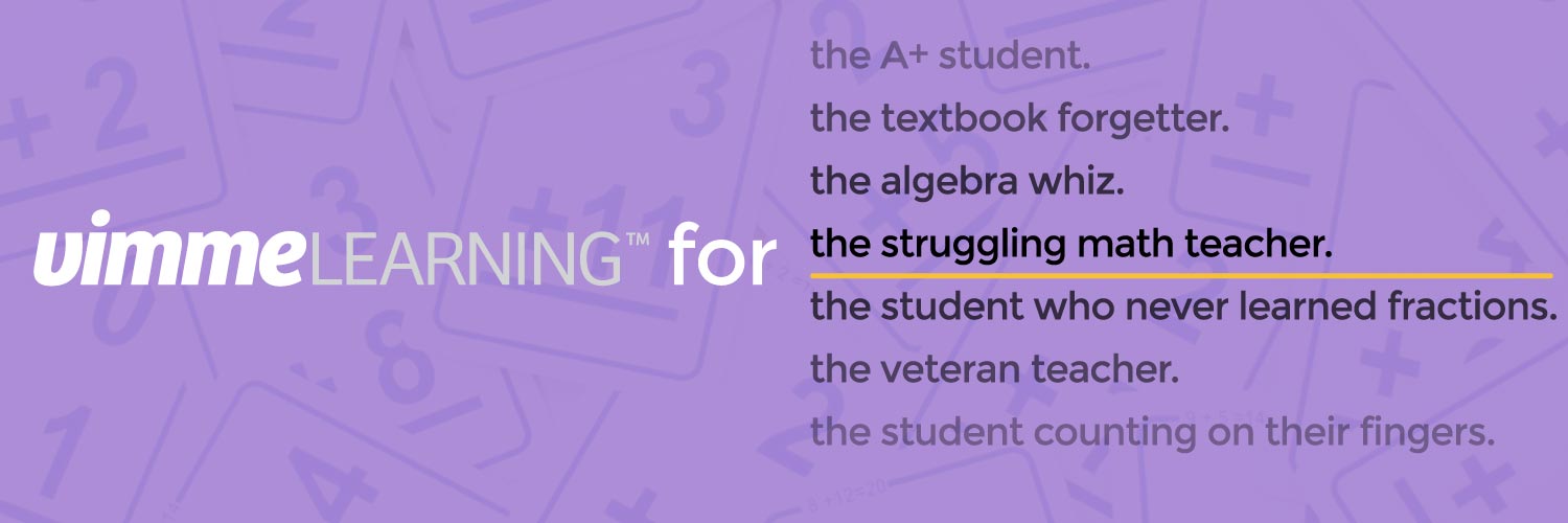Vimme Learning, One Path to Math Mastery banner