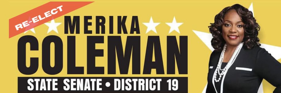 Sen. Merika Coleman, M.P.A., J.D. banner
