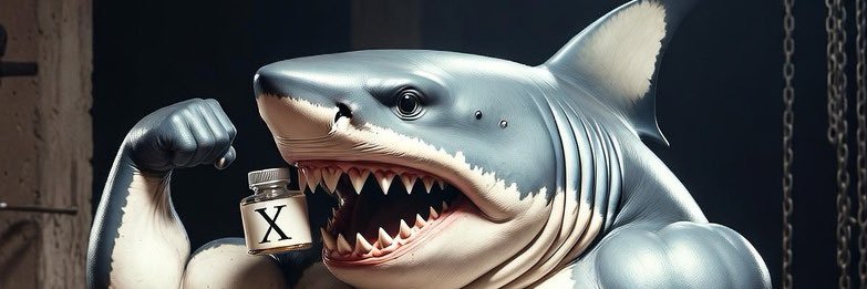 The Great White 🦈~ 🥋~🇺🇸~📈~☕️~🟫🟫🟫⬛️🟫🟫 banner