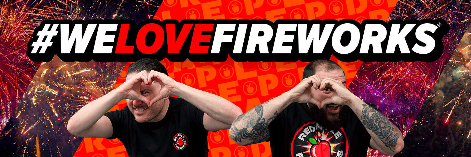 Red Apple Fireworks banner