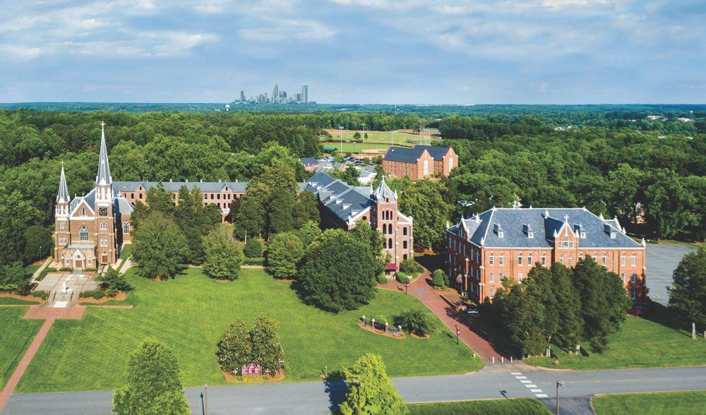 Belmont Abbey College's banner