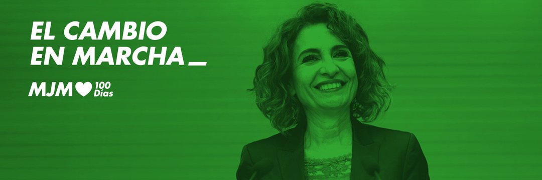 María Jesús Montero's banner