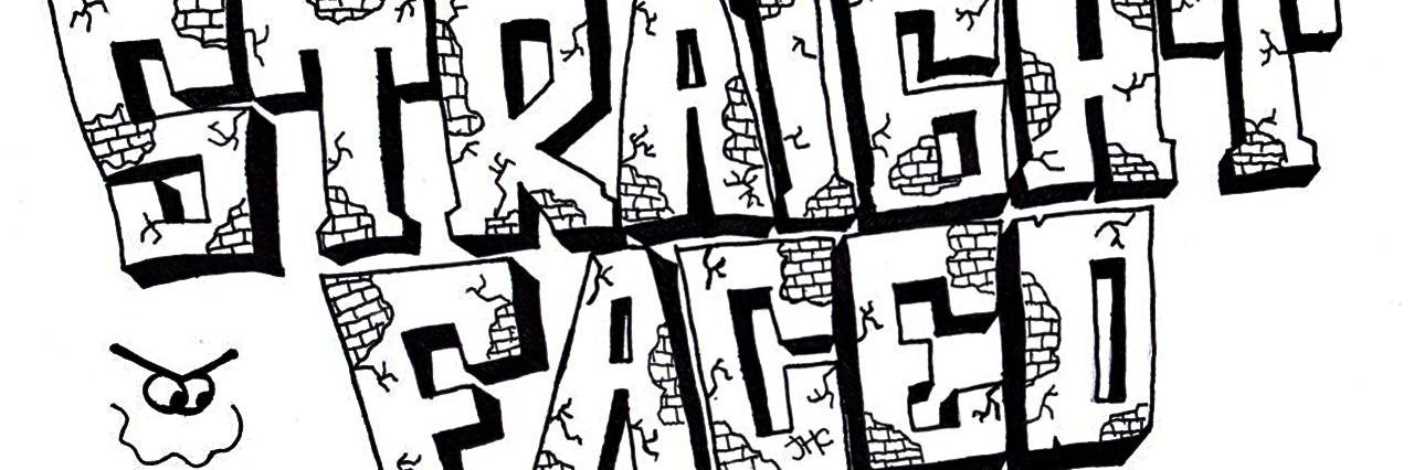 STRAIGHT FACED banner