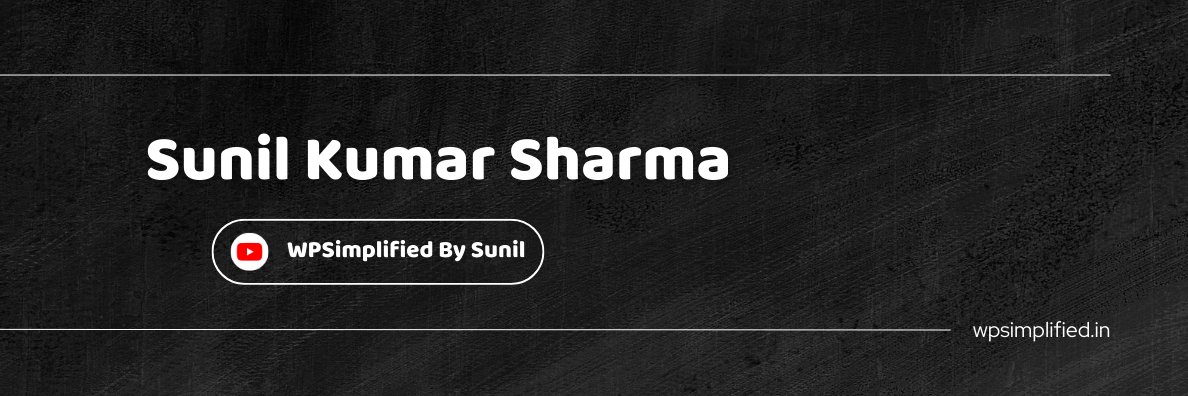Sunil Kumar Sharma banner
