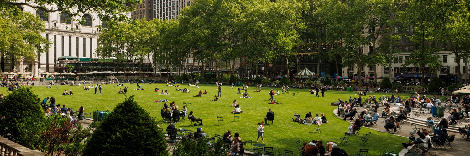 Bryant Park's banner