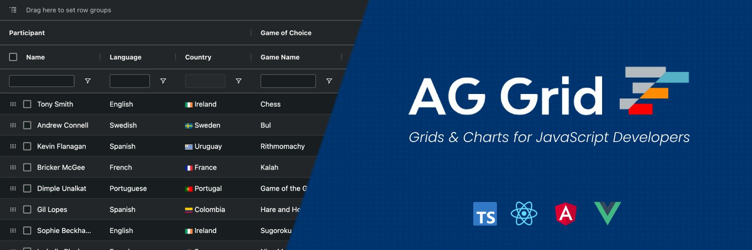 AG Grid banner