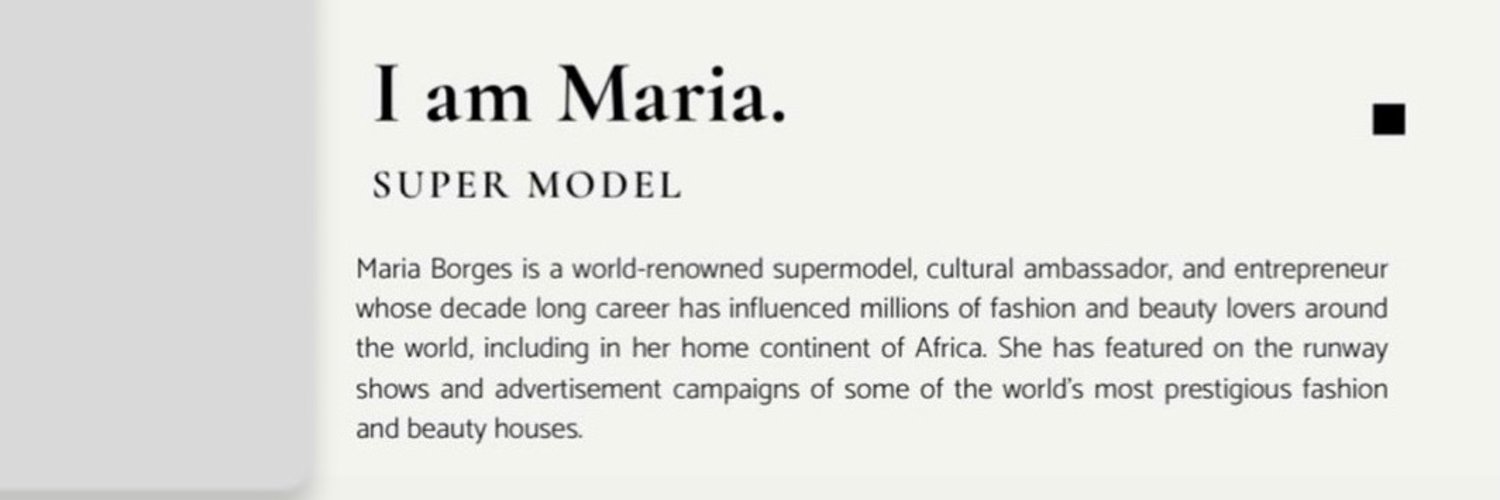 Maria Borges Profile Banner