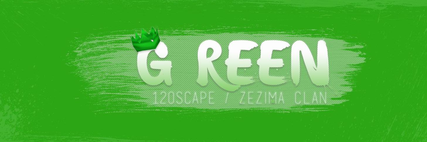Green/White banner