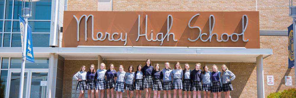 Mercy High School banner