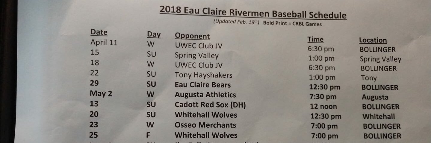 Eau Claire Rivermen banner