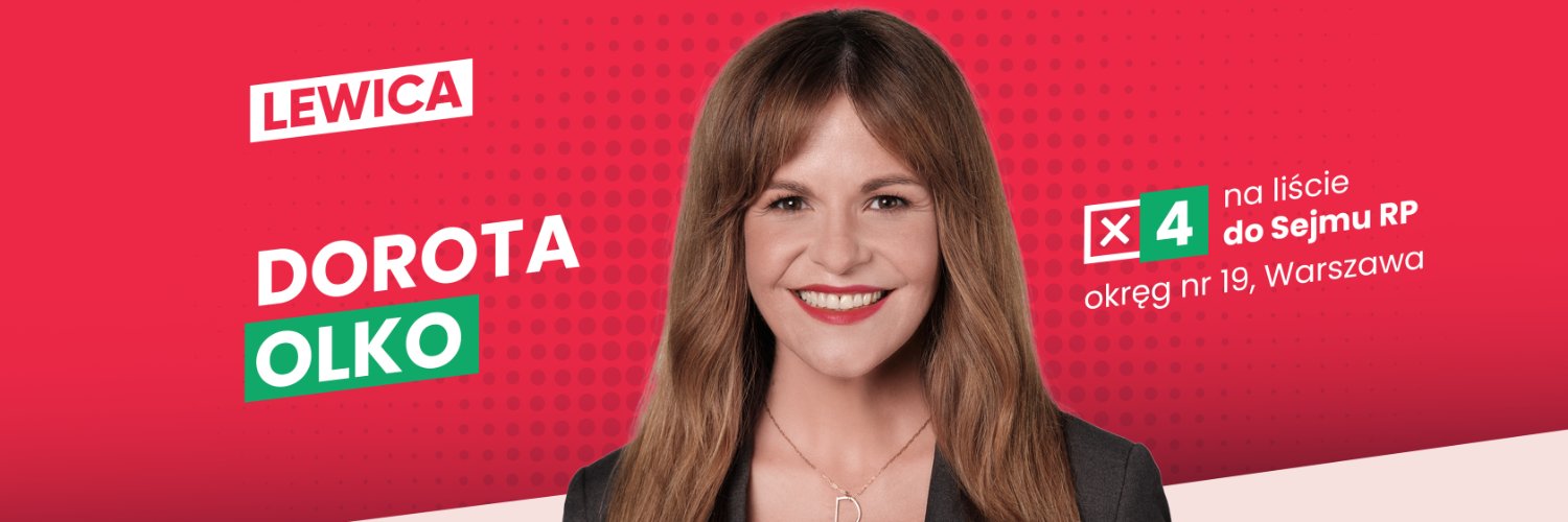 Dorota Olko's banner