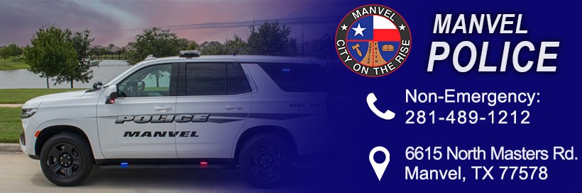 Manvel Police Dept banner