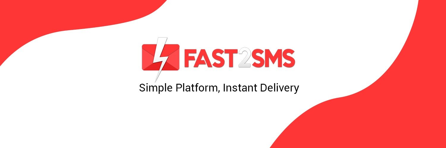 Fast2SMS's profile banner image