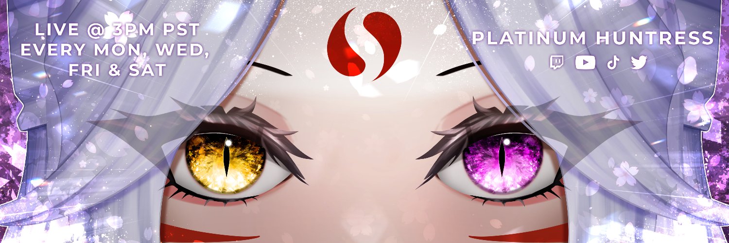 Platinum Huntress🦊🌸Kitsune VTuber banner