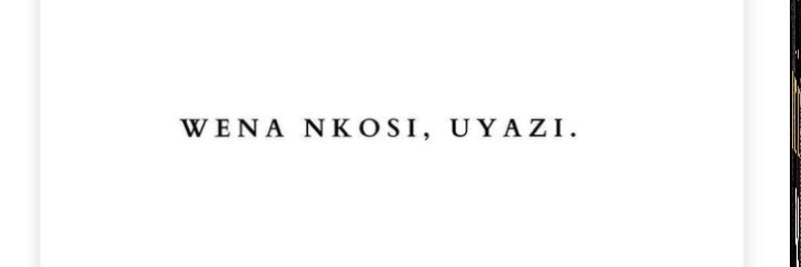 Makhosi Acwengile Amathongo. banner