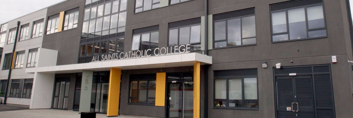 All Saints Catholic College's banner