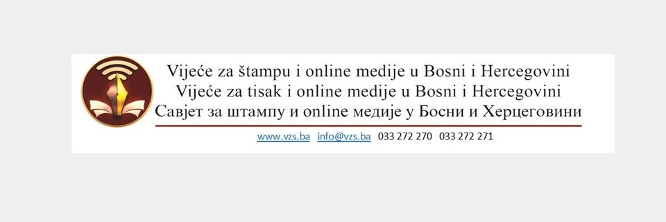 Vijeće za štampu i online medije u BiH banner