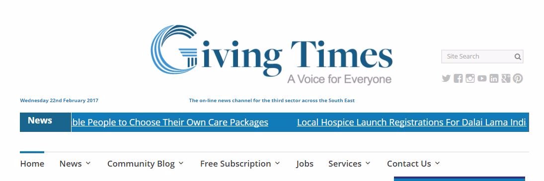 Giving Times banner
