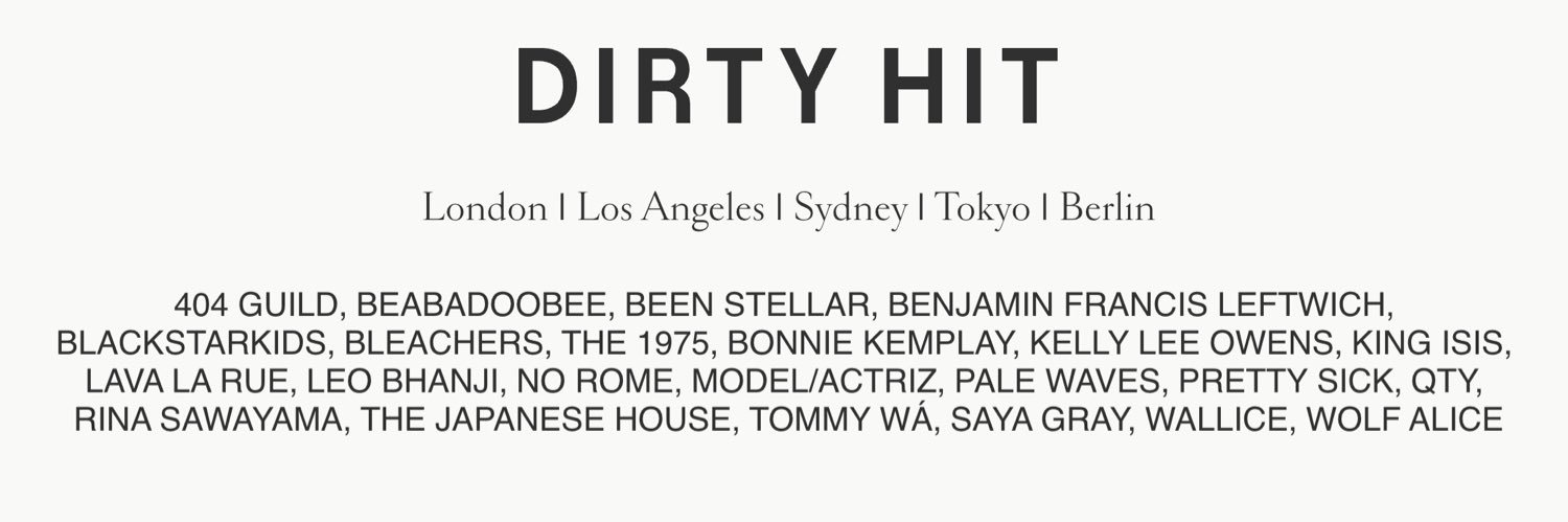 Dirty Hit's banner