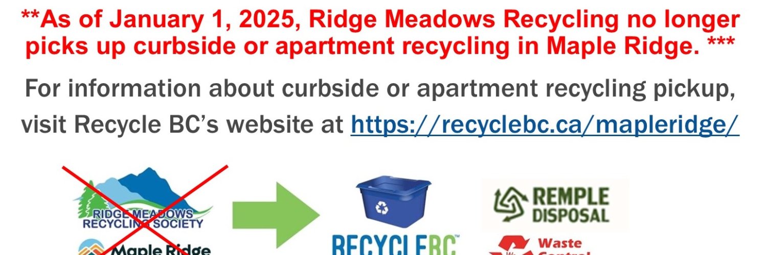 Ridge Meadows Recycling Society banner