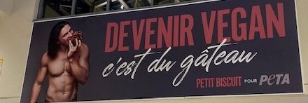 PETA France's banner
