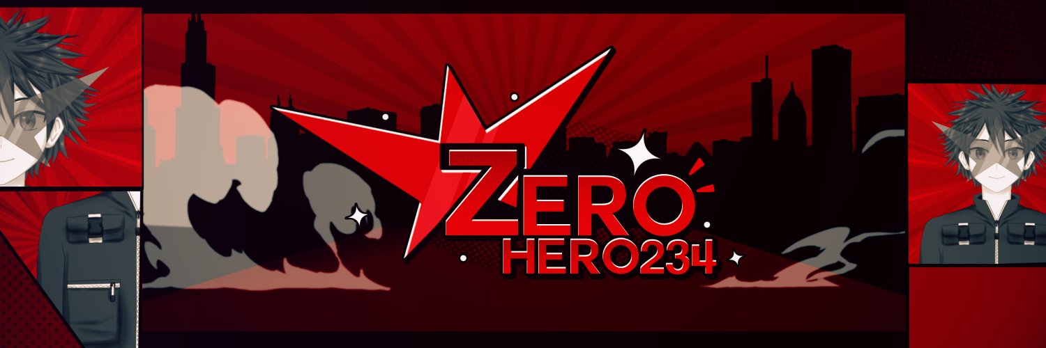 The Zerohero/fire fist nova vtuber's banner