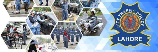 Lahore Traffic Police's banner