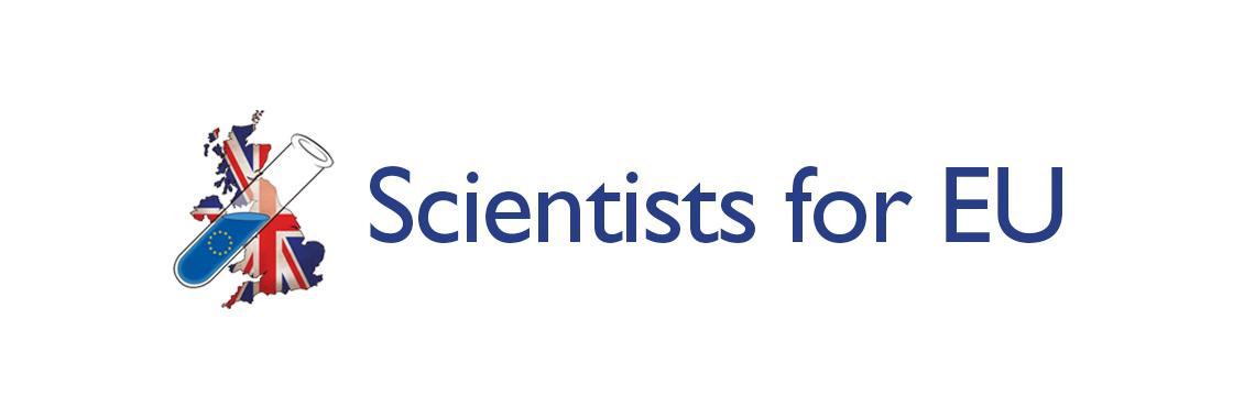 Scientists for EU's banner