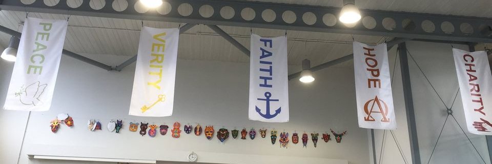 St Bernadette banner