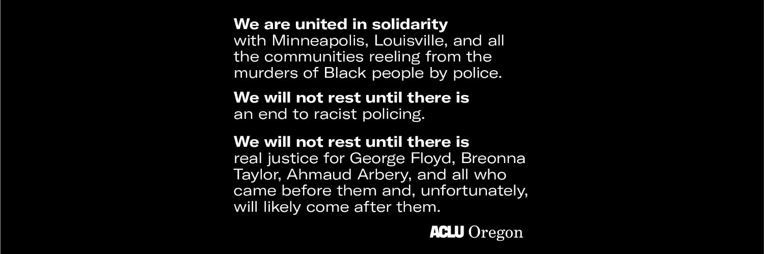 ACLU of Oregon banner