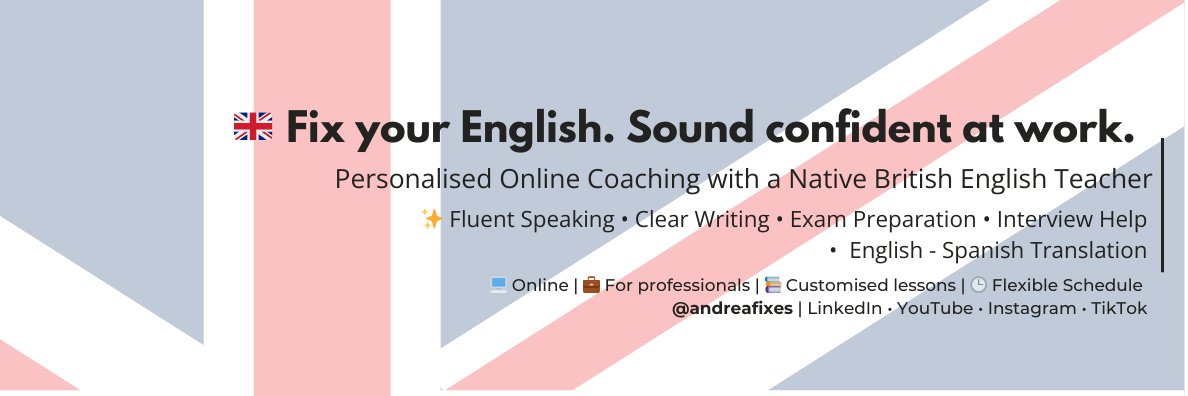 Andrea Fixes Your English banner