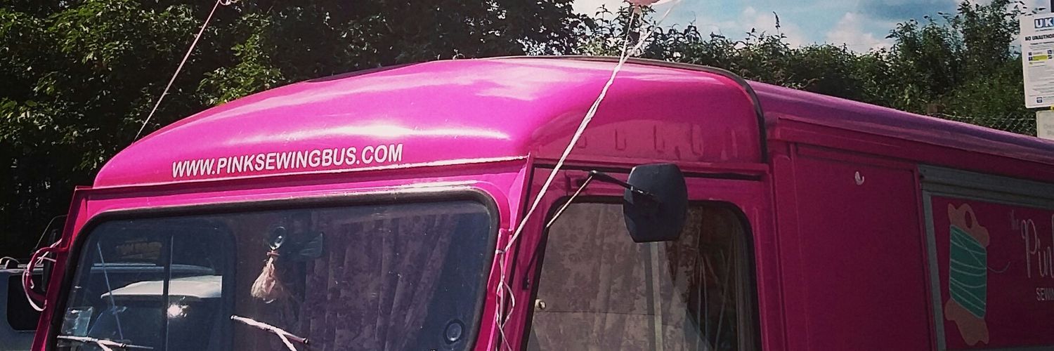 The Pink Sewing Bus banner