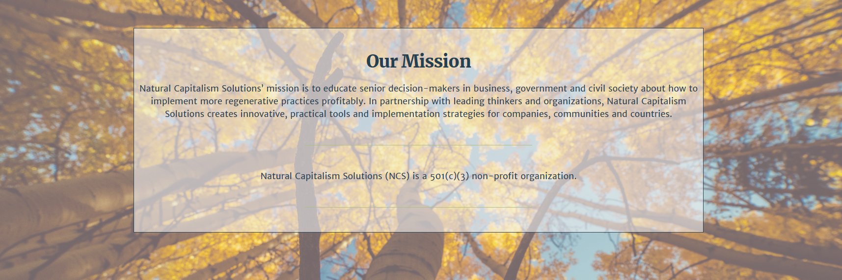 Natural Capitalism banner