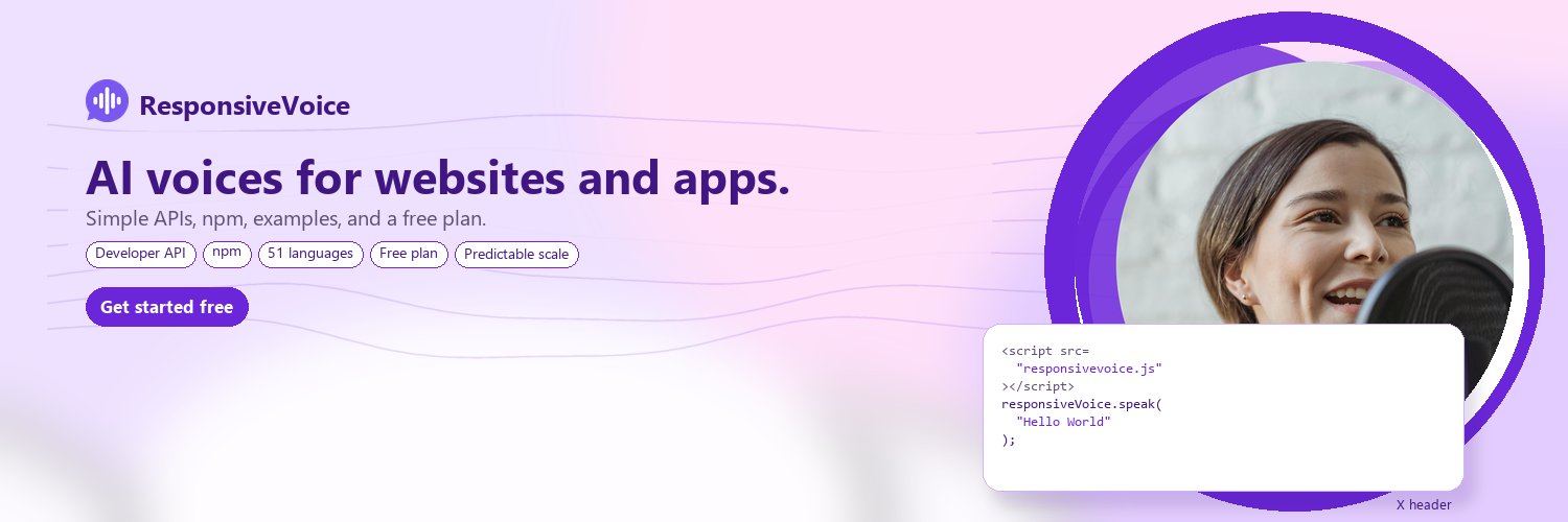 ResponsiveVoice's profile banner image