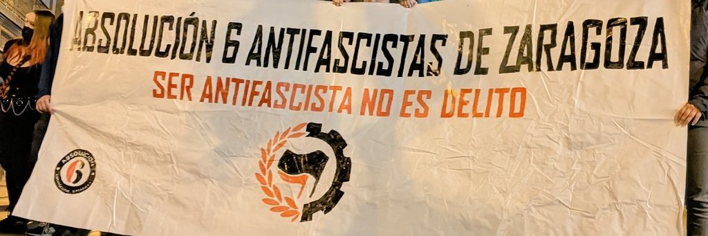 Coordinadora Antifascista de Zaragoza's banner