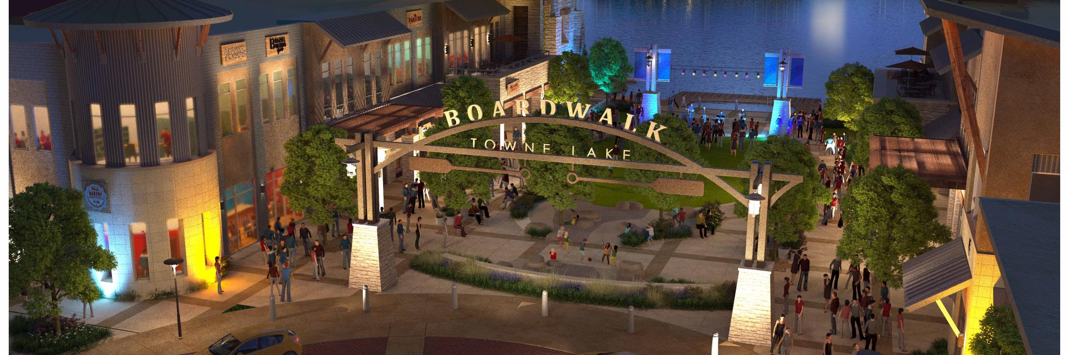 Boardwalk Towne Lake banner