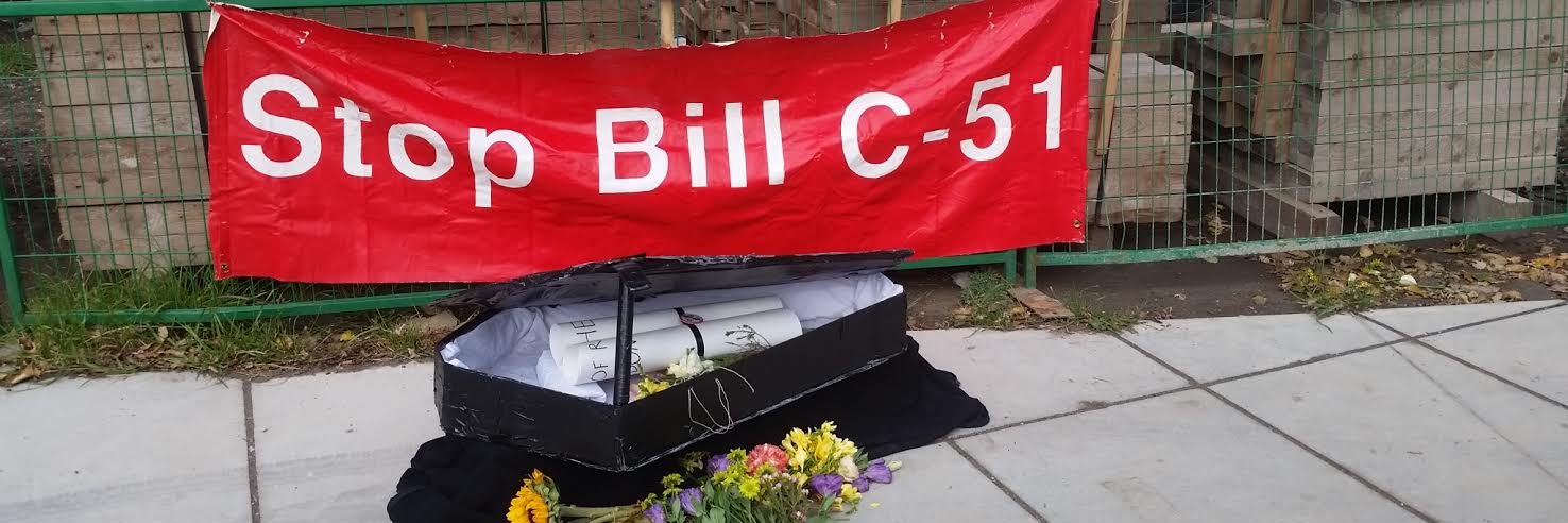 Stop C-51: Toronto banner