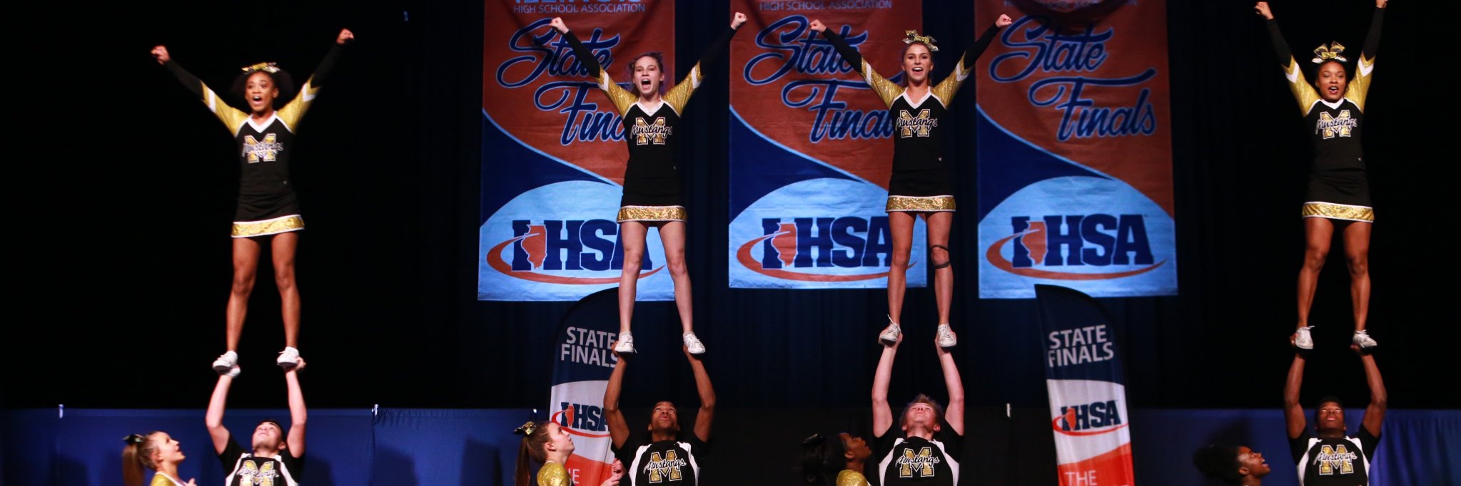 Metea Valley Cheer 2011-2024 Tribute banner