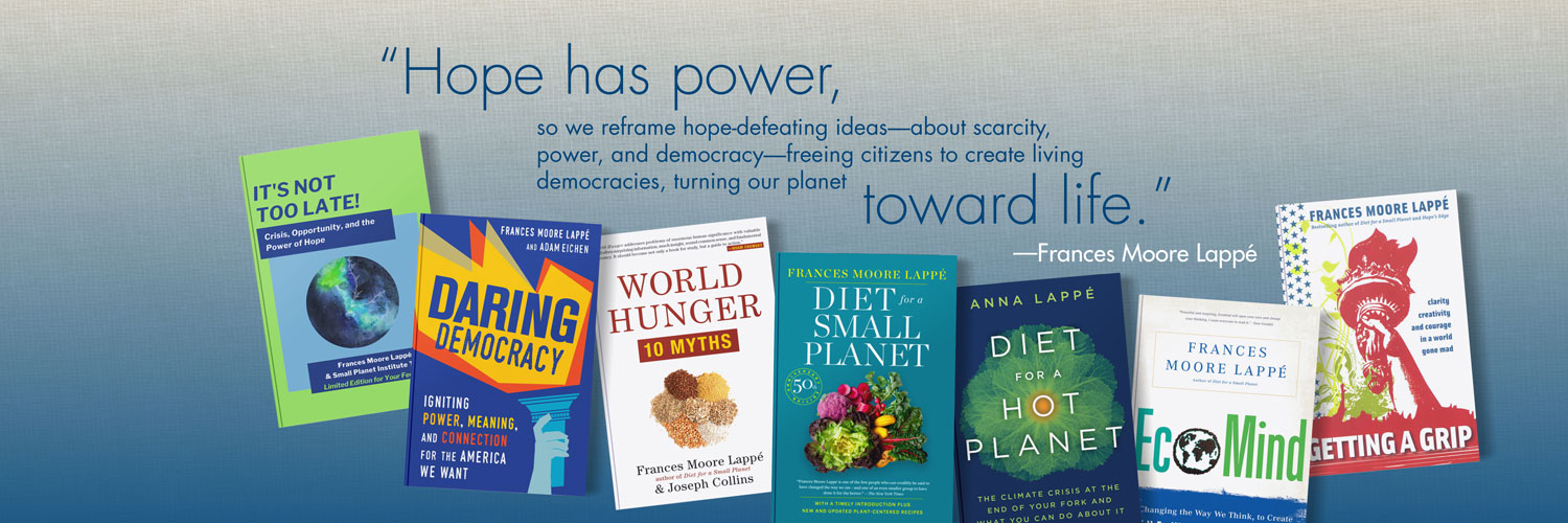 Frances Moore Lappé banner