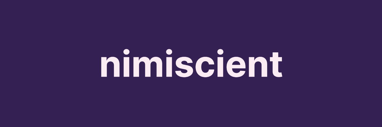 nimiscient's profile banner image