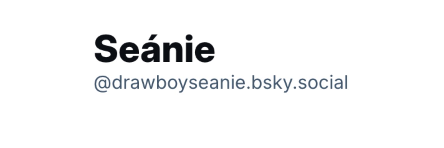 Seán's gone to Bluesky banner