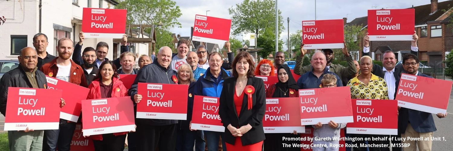 Lucy Powell MP's banner