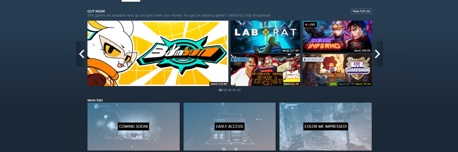 EVERY 7 MINUTES (Indie Game Curator Page!) banner