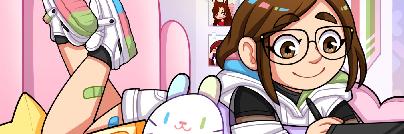 Alyillustrate 🩵🩷💚 banner