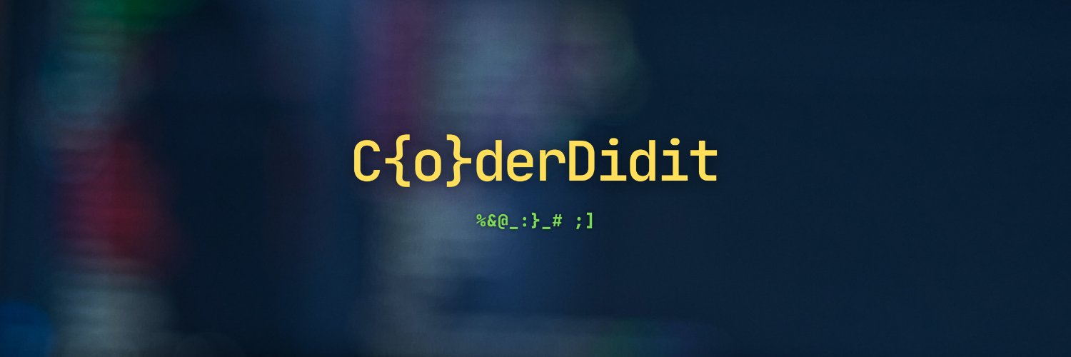 CoderDidIt's profile banner image