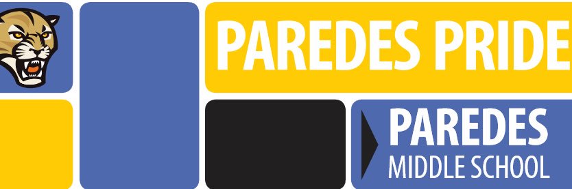 Paredes Middle School banner